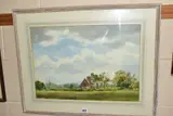untitled, a church in a landscape setting, signed and dated (19)72 by Frank Egginton, print (other), sold Jun 2020