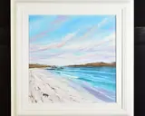 'Along The North Shore', a Scottish Coastal landscape, signed by Tom Barron, acrylic on canvas, sold Jun 2020