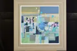 'A Cherry on Top', a still life of an afternoon tea, signed by Emma S Davis, mixed media on board, sold Jun 2020