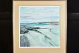 'Sanna to Rhum II', a Scottish coastal landscape, signed lower by Tom Barron, oil, sold Jun 2020