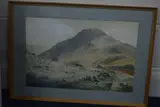 a British mountainous landscape scene, watercolour, three other pictures, together by Jememy Yates, watercolour, offered Jun 2020