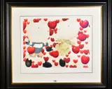 'Dancing in Love', a Limited Edition print of a couple surrounded by Mackenzie Thorpe, print, sold Jun 2020