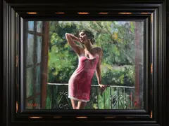 'Like A Cat III', an artist proof print of a female figure on a by Fabian Perez, print, sold Jun 2020