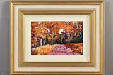 Autumnal colour by Timmy Mallett, acrylic on board, sold May 2020