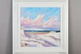 ARISAIG SANDS' a coastal landscape by Tom Barron, acrylic on canvas, sold May 2020
