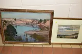 'The Pool at Sunset', a landscape of the Blue Pool, Dorest, signed by Amy B. Atkinson, oil on canvas, sold May 2020