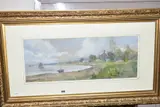 Coastal landscape by James Hughes Clayton, watercolour on paper, sold May 2020