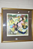 STREET MARKET' a limited edition print by Beryl Cook, print, sold May 2020