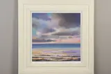 'Purple Glow', a coastal landscape, oil on board, signed bottom by Emma S Davis, oil on board, sold Apr 2020