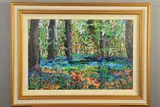 'Bluebell Heaven', a woodland landscape, oil on canvas, signed by Timmy Mallett, oil on canvas, sold Apr 2020