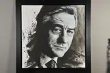 'Robert De Niro', a portrait of the iconic film star, acrylic on canvas, by Jen Allen, acrylic on canvas, sold Apr 2020