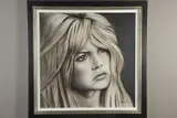 'A Very Private Affair', a portrait of a young Brigitte by Paul Karslake, acrylic, sold Apr 2020