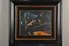 'Black and Classic', a study of a male figure sitting in a by Fabian Perez, oil on canvas, sold Apr 2020