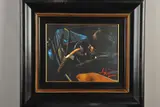 'Black and Classic', a study of a male figure sitting in a by Fabian Perez, oil on canvas, sold Apr 2020