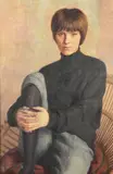 'Fraulein Astrid Strauch', a portrait of a seated young by Michael Gilbery, oil on canvas, sold Apr 2020