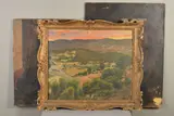 'Mallorca', a Spanish landscape, oil on canvas, signed bottom by Michael Gilbery, oil on canvas, sold Apr 2020