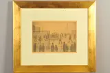R.A, (BRITISH 1887-1976), 'The Football Match', a monochrome limited edition print, by L. S. Lowry, print, sold Apr 2020