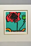 'Poppy', a Limited Edition silk screen print of a flower, 142/195, by Gerry Baptist, print, sold Mar 2020