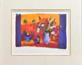 'Tuscan Still Life', a Limited Edition print of a colourful still life by Ann Oram, print, sold Mar 2020