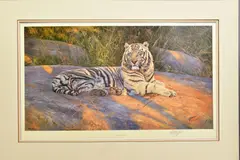 'The Great White Tiger', a Limited Edition print, 426/1500, signed by Anthony Gibbs, print, sold Mar 2020