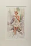 'A Glance', an Artist proof print of a female figure, 16/49, signed to by Gordon King, print, sold Mar 2020