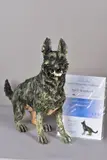 A limited edition cold cast porcelain sculpture of an Alsatian by April Shepherd, oil, sold Mar 2020