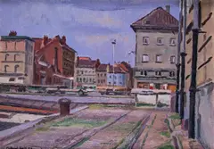 Untitled by Clifford Eric Martin Hall, Oil on board, sold Jun 2019