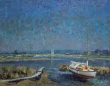 A quiet afternoon by Harry Freckleton, Oil on canvas, sold Jun 2019