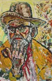 Self portrait of a man in a hatSigned and dated ~78 and ~79 by John Bratby, Oil on canvas, sold Jun 2019