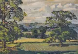 Cleeve hill by David H. Edwards, oil on canvas, sold Jun 2019