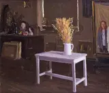 Dark InteriorSigned and dated 1994 by Robbie Wraith, 1994, Oil on panel, sold Jun 2019