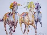 The first three, 1998 Signed Watercolour 30 x 39cm Provenance: The Park Gallery, London, No by Jacquie Jones, Watercolour, sold Jun 2019