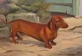 Dog portraits by Edward S. Billin, oil on canvas, sold Jun 2019