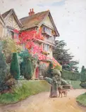Littlecroft, Lyndhurst Signed Watercolour 22.5 x 17cm Illustration to The New Forest, published H by Walter F. R. Tyndale, Watercolour, offered Jun 2019