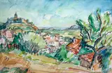 French country landscapeSignedWatercolour30 by Venance Curnier, Watercolour, sold Jun 2019