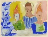 Untitled by Fikret Mualla Saygi, Gouache, sold Jun 2019