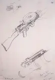 Studies of a Lewis GunSigned by Eric Kennington, Pencil, sold Jun 2019