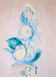 Still life of dahliasThought to be by Matthew Smith, drawing, offered Jun 2019