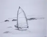 The WindsurferSigned with initialsPencil19 by Mary Newcomb, Pencil, sold Jun 2019