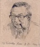Sidney C by Bernard Dunstan, Pencil on buff paper, sold Jun 2019
