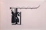 Initial T with Christ and Simon of CyreneSigned and numbered 3/10 by Eric Gill, Woodcut, unframed, sold Jun 2019