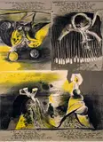 Illustration for Hieroglyphics of the Life of Man by Francis by Graham Sutherland, 1943, Lithograph in colour, three prints on one uncut sheet, offered Jun 2019