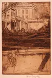 Boats on a canalSignedSepia etching18 by Frank Brangwyn, etching, offered Jun 2019