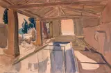 Le Lavoir by Julian Trevelyan, 1936, Watercolour over pencil, sold Jun 2019