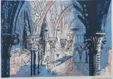The University Museum, (The Oxford Almanack 1956) lithographic print on paper, framed, 'View from the Upper Common Room by John Piper Ch, print on paper, offered Mar 2019