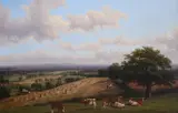 Harvesting near Barford by Thomas Baker, 1857, Oil on canvas, sold Mar 2019