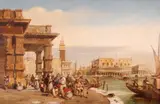 View from the Dogana of the Doge's Palace by Edward Pritchett, Oil on canvas, sold Mar 2019