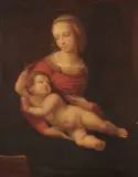 After Raphael Sanzio D'UrbinoThe Virgin and Child by Raffaele Spanò, Oil on canvas, sold Mar 2019
