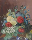 Still life of tulips by Mary Kearse, Watercolour, sold Mar 2019