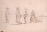Studies of a peasant womanInscribed versoPencil by Francis Place, Pencil, with a pen and ink sketch of fishermen verso, window mounted, sold Mar 2019